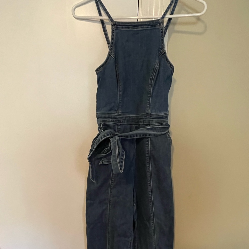Hollister crop wide leg jumpsuit XS